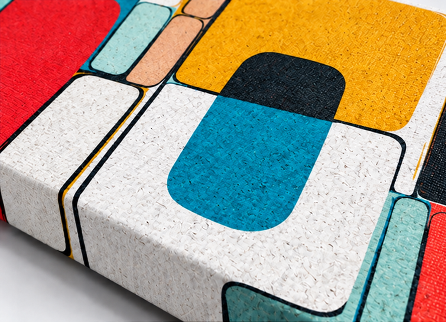Heavily textured canvas – A pronounced weave with a distinctive texture.