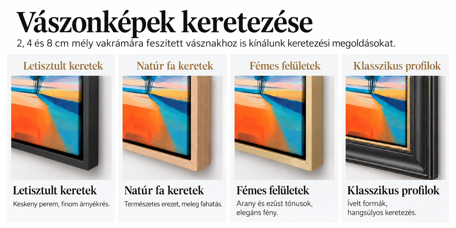 Minimal frames – A narrow edge with a delicate shadow gap.
